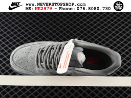 Giày Nike Air Force 1 AF1 Low Xám Đỏ giá tốt hàng chuẩn chất lượng cao loại đẹp replica 1:1 real tại NeverStopShop.com HCM