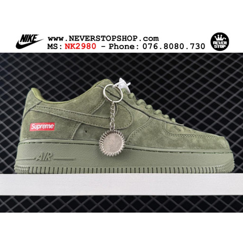 Nike Air Force 1 Low Supreme Olive Suede
