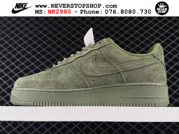 Giày Nike Air Force 1 AF1 Low Xanh Oliu Đỏ giá tốt hàng chuẩn chất lượng cao loại đẹp replica 1:1 real tại NeverStopShop.com HCM