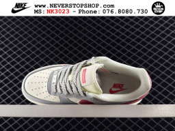 Giày Nike Air Force 1 AF1 Low Trắng Xám Đỏ giá tốt hàng chuẩn chất lượng cao loại đẹp replica 1:1 real tại NeverStopShop.com HCM