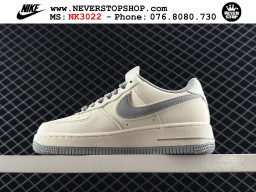 Giày Nike Air Force 1 AF1 Low Trắng Xám giá tốt hàng chuẩn chất lượng cao loại đẹp replica 1:1 real tại NeverStopShop.com HCM
