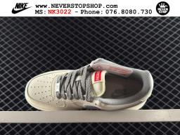 Giày Nike Air Force 1 AF1 Low Trắng Xám giá tốt hàng chuẩn chất lượng cao loại đẹp replica 1:1 real tại NeverStopShop.com HCM