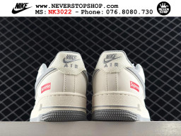 Giày Nike Air Force 1 AF1 Low Trắng Xám giá tốt hàng chuẩn chất lượng cao loại đẹp replica 1:1 real tại NeverStopShop.com HCM