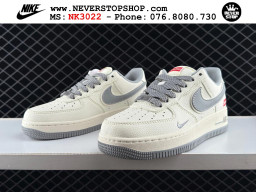 Giày Nike Air Force 1 AF1 Low Trắng Xám giá tốt hàng chuẩn chất lượng cao loại đẹp replica 1:1 real tại NeverStopShop.com HCM