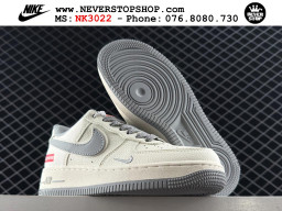 Giày Nike Air Force 1 AF1 Low Trắng Xám giá tốt hàng chuẩn chất lượng cao loại đẹp replica 1:1 real tại NeverStopShop.com HCM