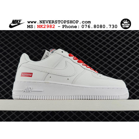 Nike Air Force 1 Low Supreme White Red