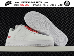 Giày Nike Air Force 1 AF1 Low Trắng Đỏ giá tốt hàng chuẩn chất lượng cao loại đẹp replica 1:1 real tại NeverStopShop.com HCM