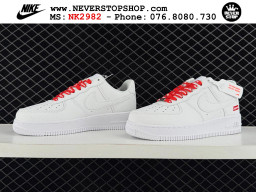 Giày Nike Air Force 1 AF1 Low Trắng Đỏ giá tốt hàng chuẩn chất lượng cao loại đẹp replica 1:1 real tại NeverStopShop.com HCM