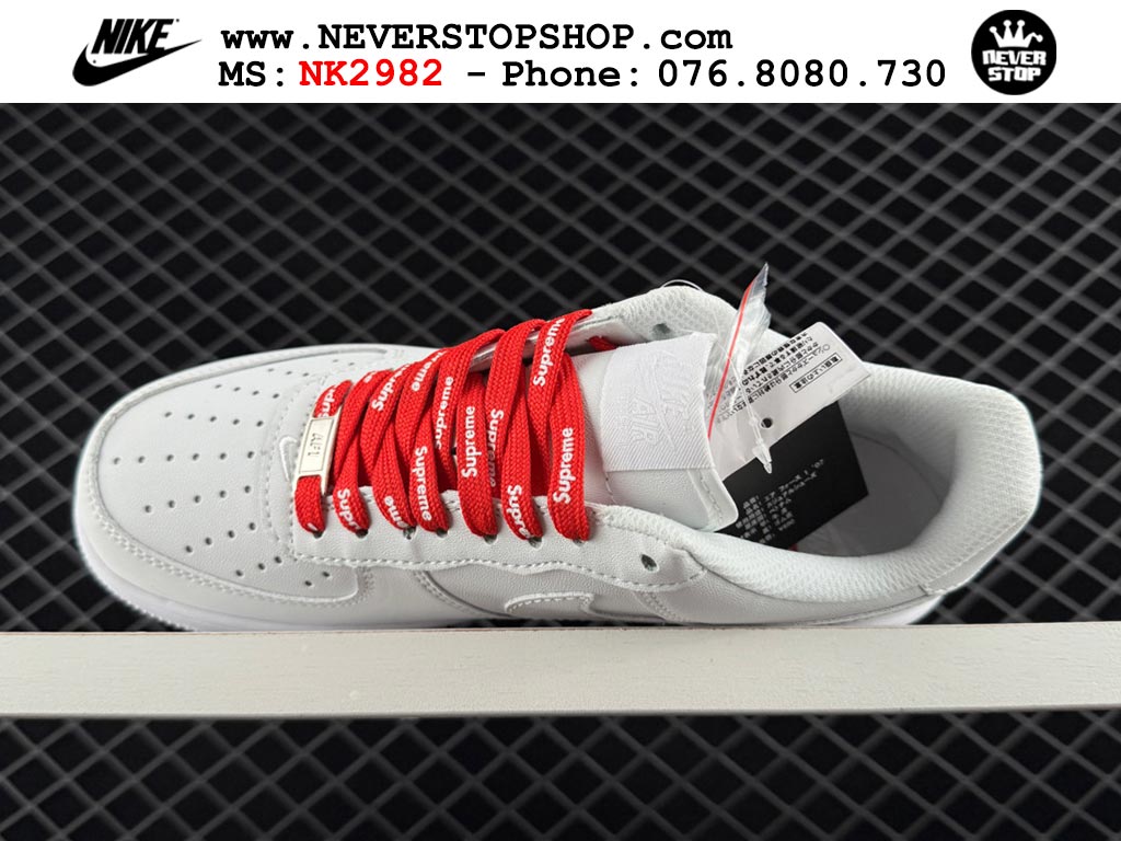 Giày Nike Air Force 1 AF1 Low Trắng Đỏ giá tốt hàng chuẩn chất lượng cao loại đẹp replica 1:1 real tại NeverStopShop.com HCM