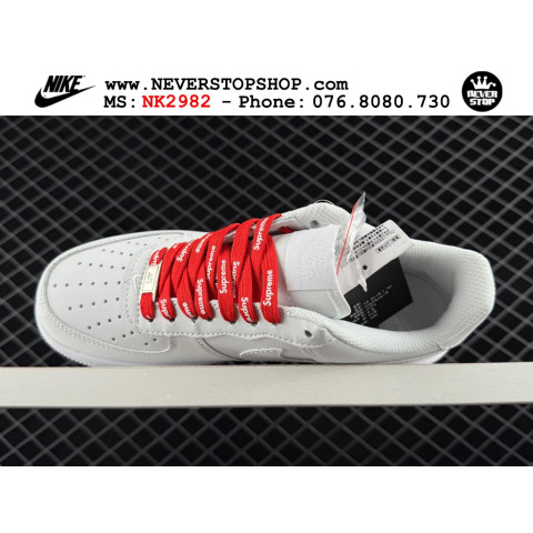 Nike Air Force 1 Low Supreme White Red