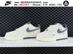 Giày Nike Air Force 1 AF1 Low Trắng Xám giá tốt hàng chuẩn chất lượng cao loại đẹp replica 1:1 real tại NeverStopShop.com HCM