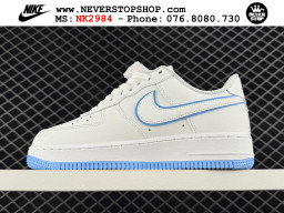 Giày Nike Air Force 1 AF1 Low Trắng Xanh Da Trời giá tốt hàng chuẩn chất lượng cao loại đẹp replica 1:1 real tại NeverStopShop.com HCM