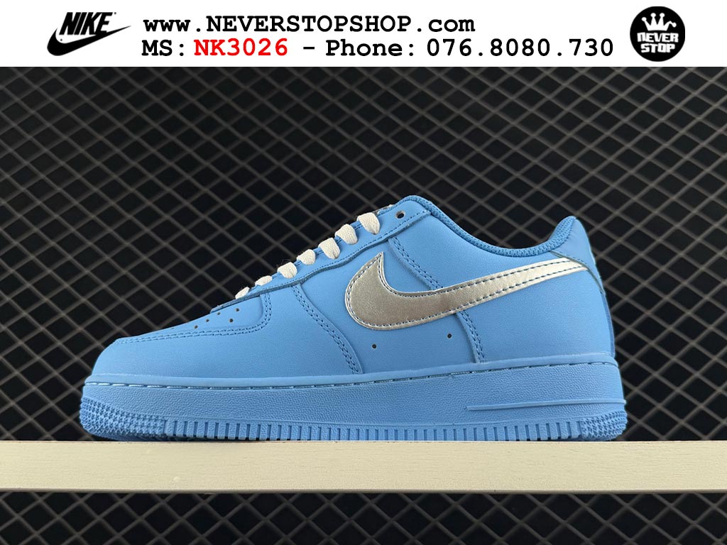 Giày Nike Air Force 1 AF1 Low Xanh Da Trời Xám giá tốt hàng chuẩn chất lượng cao loại đẹp replica 1:1 real tại NeverStopShop.com HCM