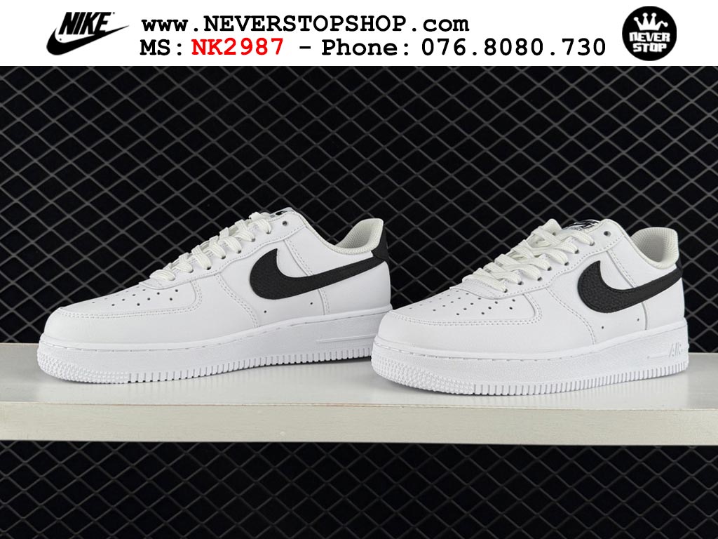 Giày Nike Air Force 1 AF1 Low Trắng Đen giá tốt hàng chuẩn chất lượng cao loại đẹp replica 1:1 real tại NeverStopShop.com HCM