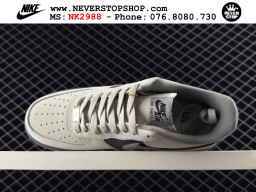 Giày Nike Air Force 1 AF1 Low Trắng Xám giá tốt hàng chuẩn chất lượng cao loại đẹp replica 1:1 real tại NeverStopShop.com HCM