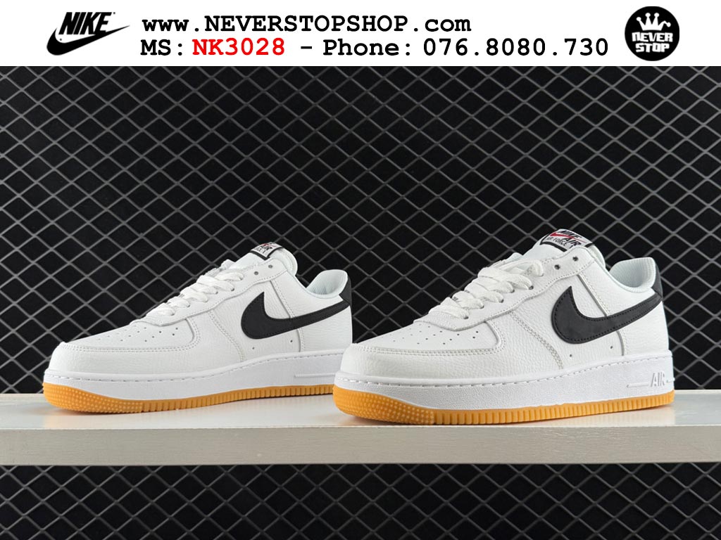 Giày Nike Air Force 1 AF1 Low Trắng Đen Vàng giá tốt hàng chuẩn chất lượng cao loại đẹp replica 1:1 real tại NeverStopShop.com HCM