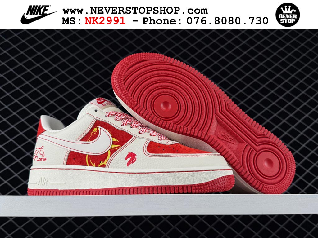 Giày Nike Air Force 1 AF1 Low Trắng Đỏ giá tốt hàng chuẩn chất lượng cao loại đẹp replica 1:1 real tại NeverStopShop.com HCM