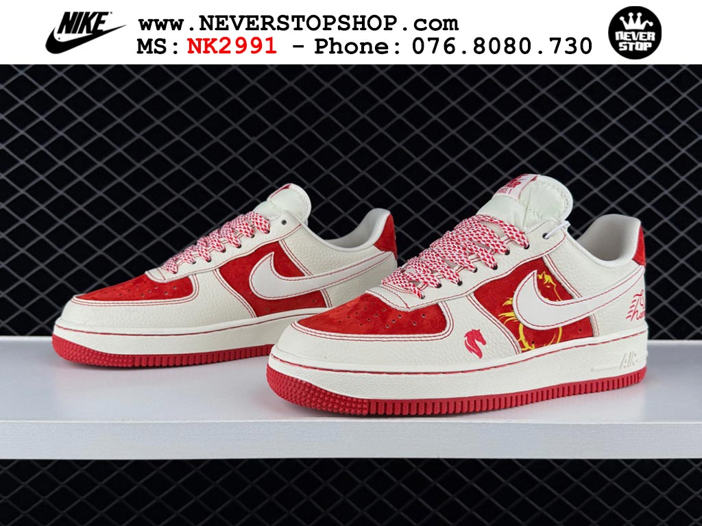 Giày Nike Air Force 1 AF1 Low Trắng Đỏ giá tốt hàng chuẩn chất lượng cao loại đẹp replica 1:1 real tại NeverStopShop.com HCM