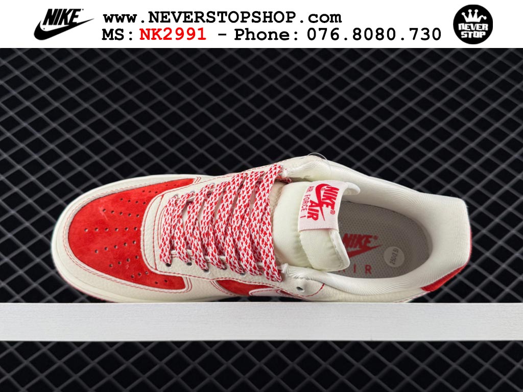 Giày Nike Air Force 1 AF1 Low Trắng Đỏ giá tốt hàng chuẩn chất lượng cao loại đẹp replica 1:1 real tại NeverStopShop.com HCM