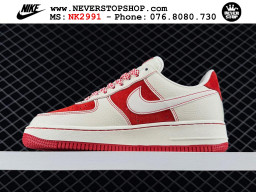 Giày Nike Air Force 1 AF1 Low Trắng Đỏ giá tốt hàng chuẩn chất lượng cao loại đẹp replica 1:1 real tại NeverStopShop.com HCM
