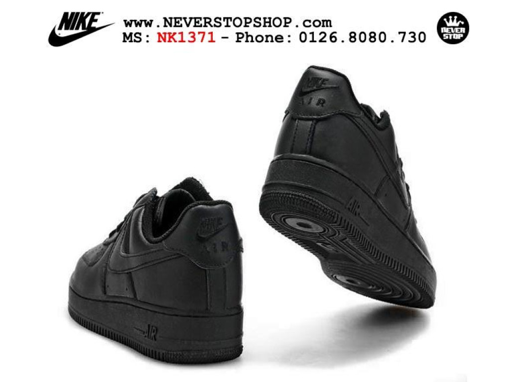 Giày Nike Air Force 1 Low Black nam nữ hàng chuẩn sfake replica 1:1 real chính hãng giá rẻ tốt nhất tại NeverStopShop.com HCM