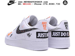 Giày Nike Air Force 1 Low Just Do It nam nữ hàng chuẩn sfake replica 1:1 real chính hãng giá rẻ tốt nhất tại NeverStopShop.com HCM