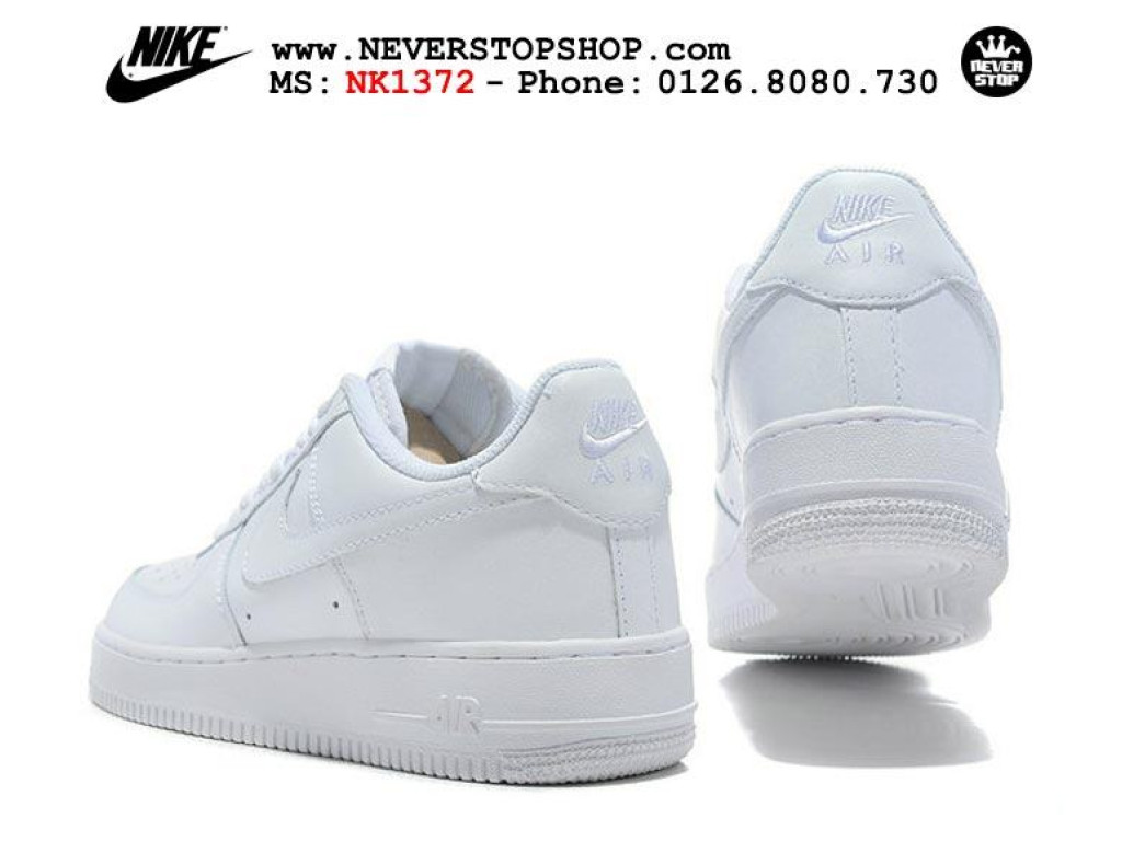 Giày Nike Air Force 1 Low White nam nữ hàng chuẩn sfake replica 1:1 real chính hãng giá rẻ tốt nhất tại NeverStopShop.com HCM