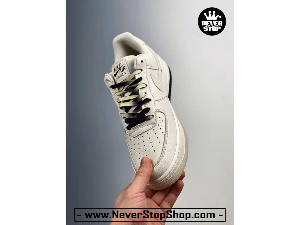 Giày Nike Air Force 1 AF1 Low Kem Đen giá tốt hàng chuẩn chất lượng cao loại đẹp replica 1:1 real tại NeverStopShop.com HCM