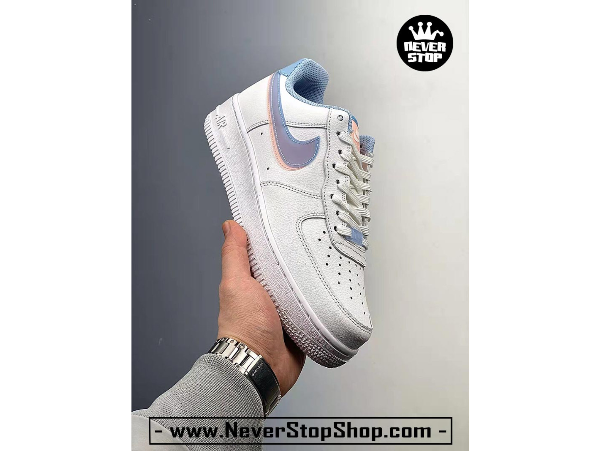 nike air force double swoosh blue pink