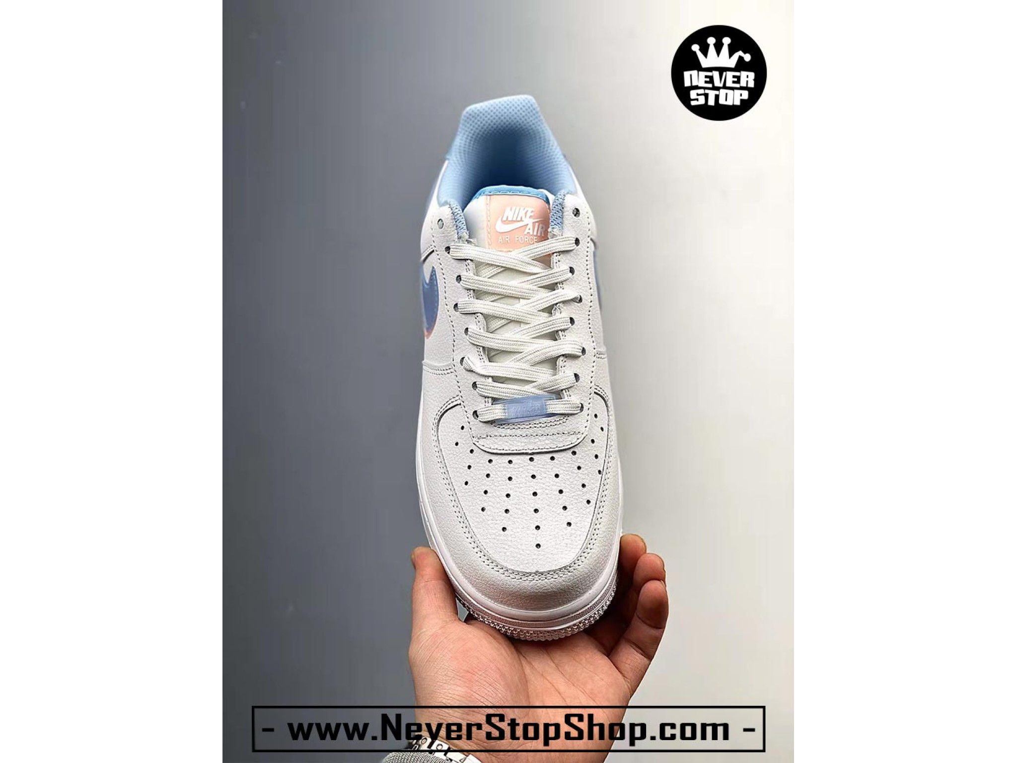 nike air force double swoosh blue pink