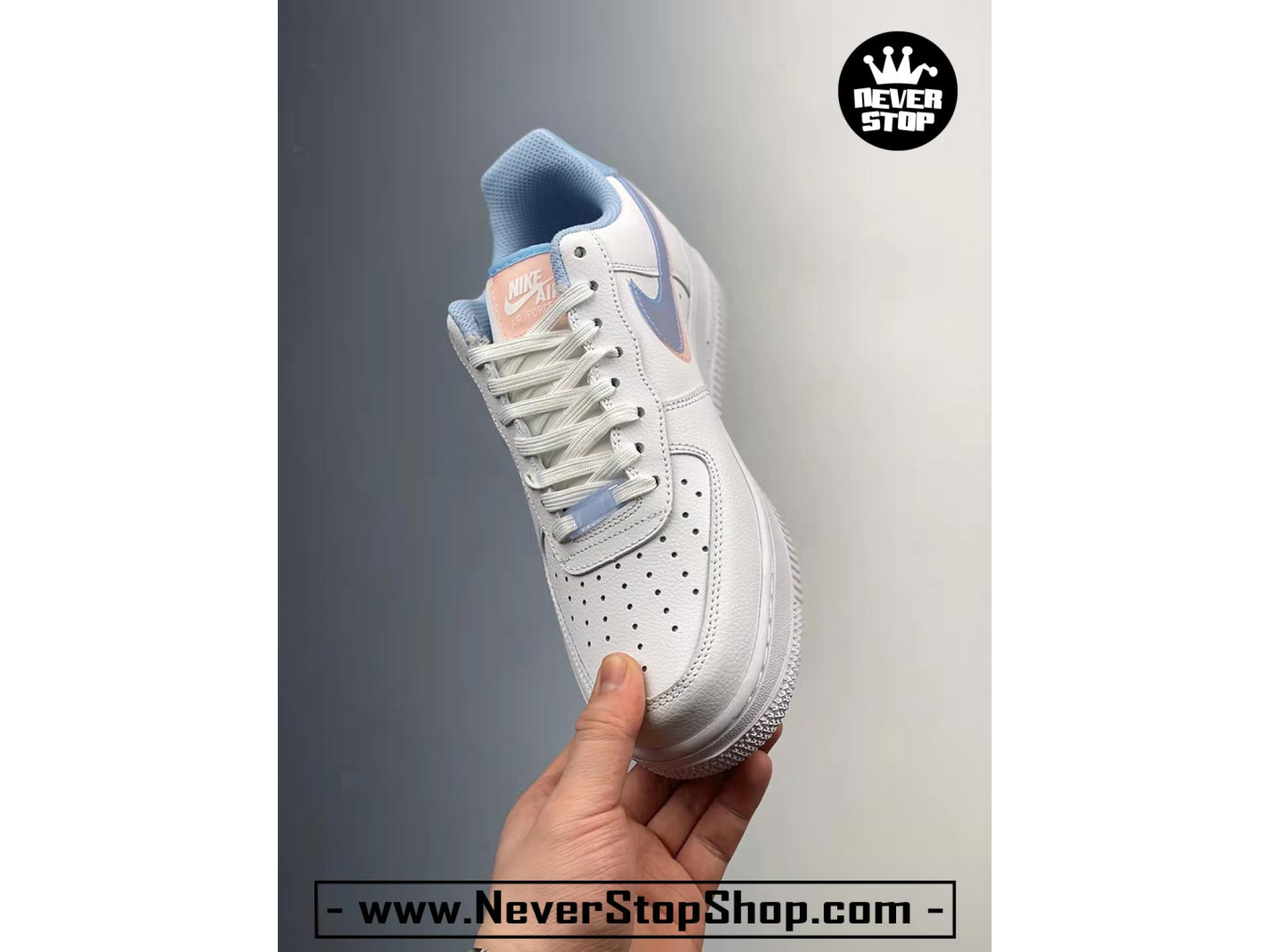 nike air force double swoosh blue pink