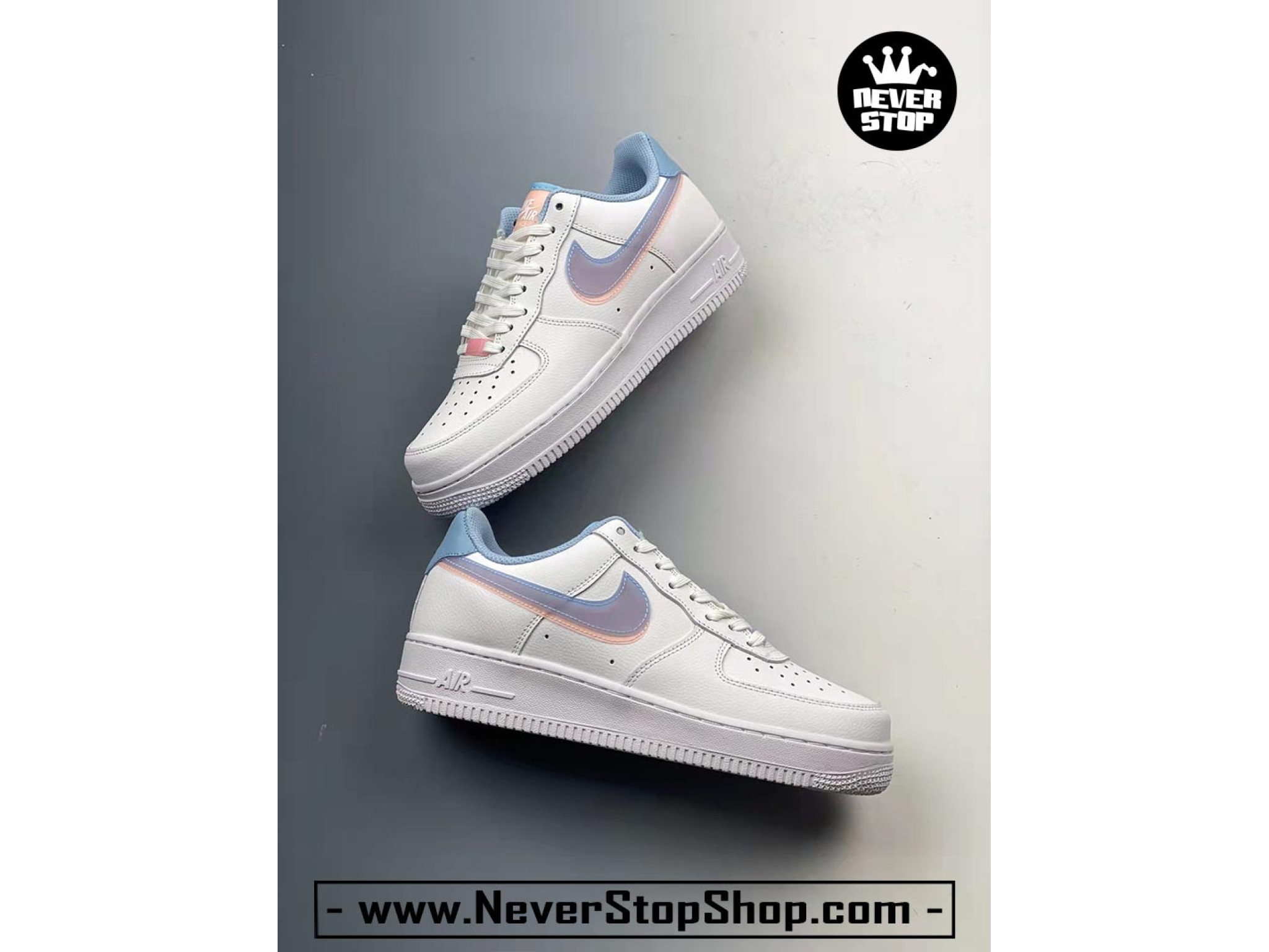 nike air force double swoosh blue pink