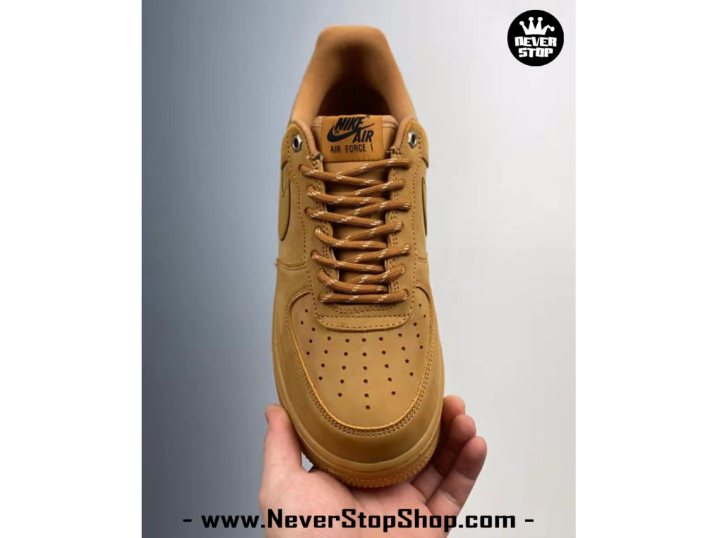 Giày Nike Air Force 1 AF1 Low Nâu Da Bò giá tốt hàng chuẩn chất lượng cao loại đẹp replica 1:1 real tại NeverStopShop.com HCM