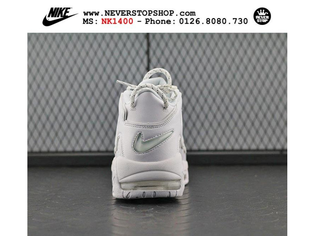 Giày Nike Air More Uptempo All White nam nữ hàng chuẩn sfake replica 1:1 real chính hãng giá rẻ tốt nhất tại NeverStopShop.com HCM