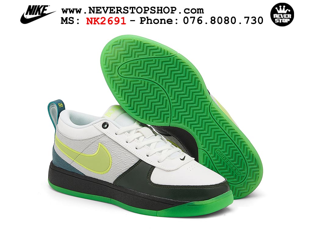 Giày bóng rổ cổ thấp Nike Book 1 Trắng Xanh Lá nam nữ chuyên outdoor replica 1:1 like auth real chính hãng giá rẻ tốt nhất tại NeverStopShop.com HCM