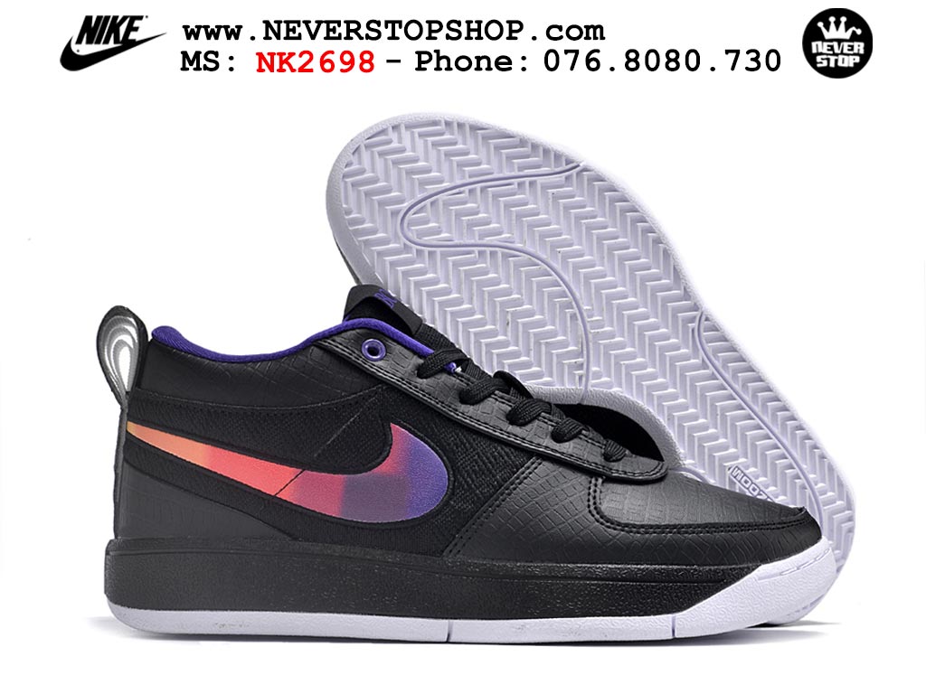 Giày bóng rổ cổ thấp Nike Book 1 Đen Tím nam nữ chuyên outdoor replica 1:1 like auth real chính hãng giá rẻ tốt nhất tại NeverStopShop.com HCM