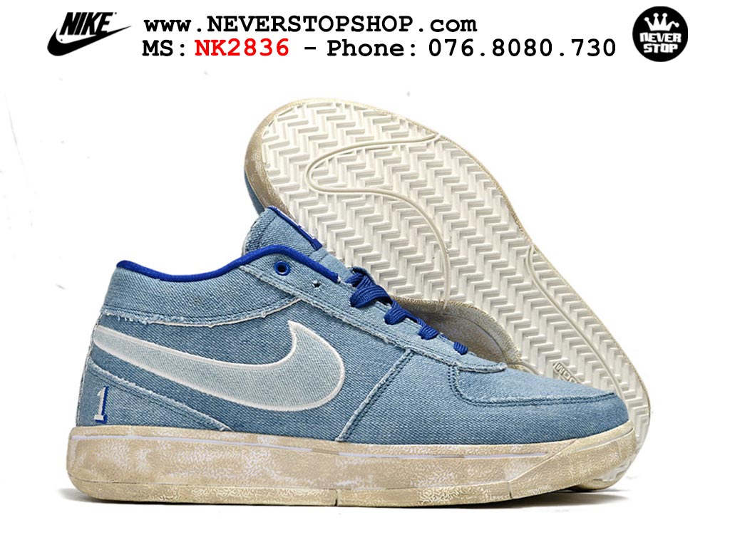 Giày bóng rổ cổ thấp Nike Book 1 Xanh Dương Nâu nam nữ chuyên outdoor replica 1:1 like auth real chính hãng giá rẻ tốt nhất tại NeverStopShop.com HCM