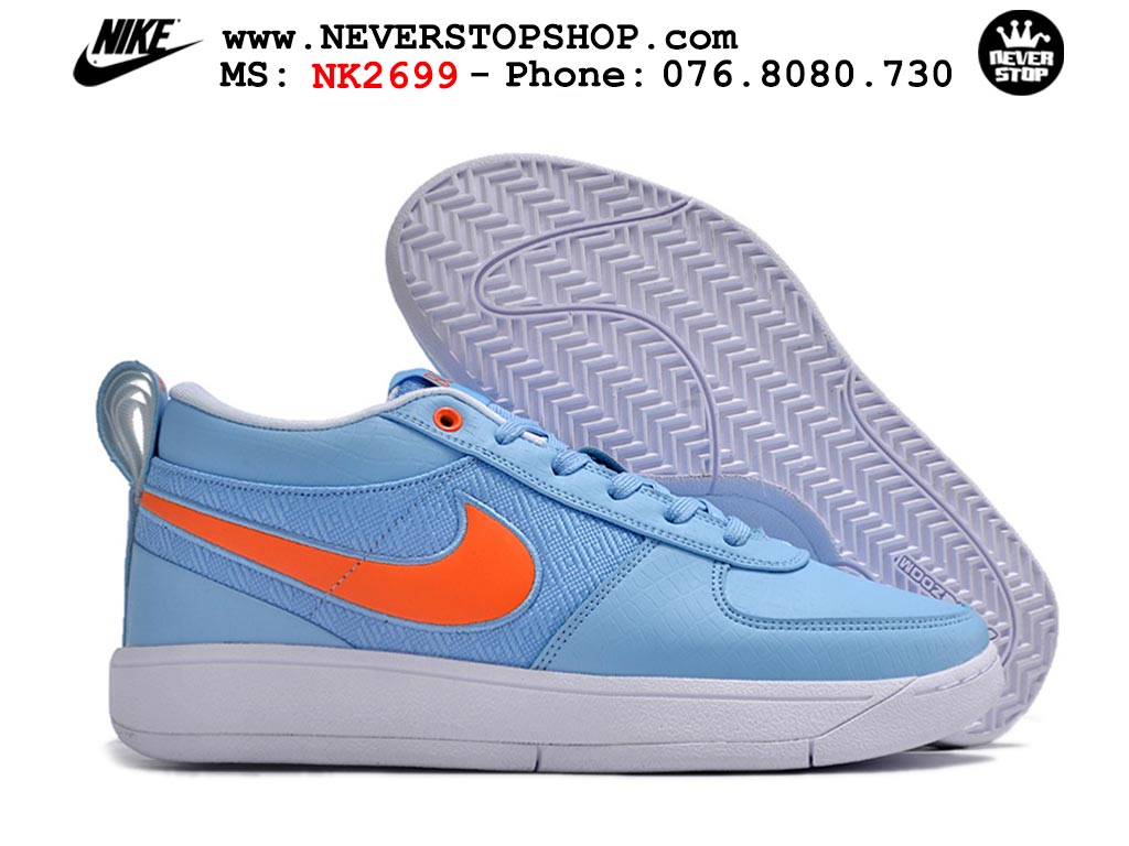 Giày bóng rổ cổ thấp Nike Book 1 Xanh Dương Cam nam nữ chuyên outdoor replica 1:1 like auth real chính hãng giá rẻ tốt nhất tại NeverStopShop.com HCM