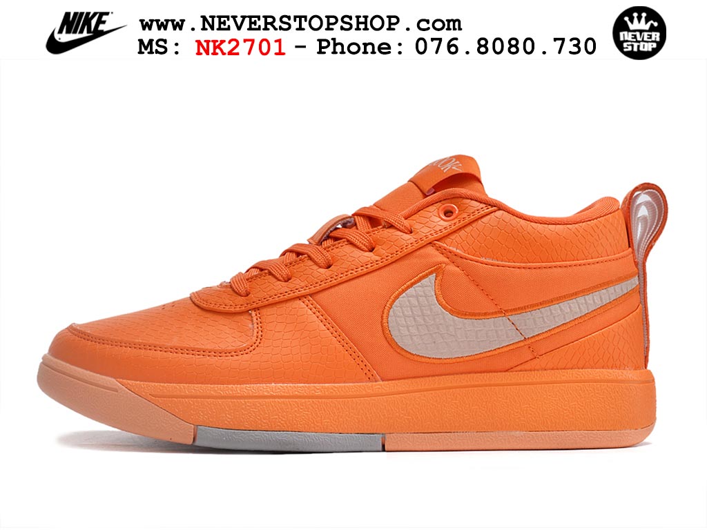 Giày bóng rổ cổ thấp Nike Book 1 Cam Xám nam nữ chuyên outdoor replica 1:1 like auth real chính hãng giá rẻ tốt nhất tại NeverStopShop.com HCM