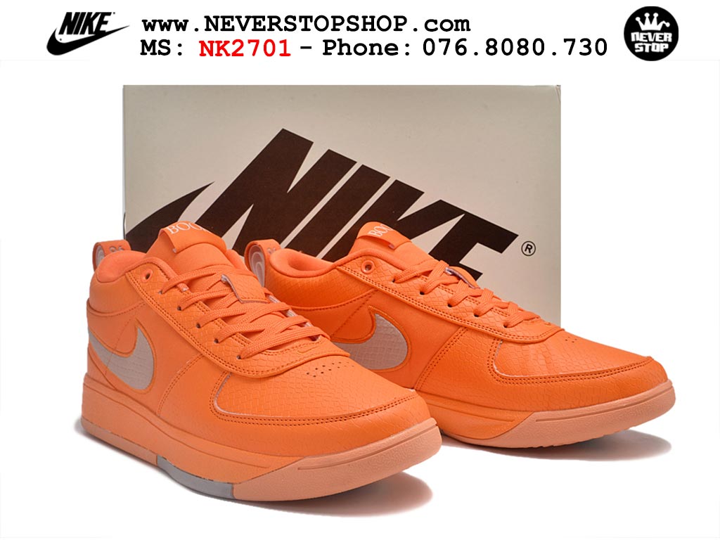 Giày bóng rổ cổ thấp Nike Book 1 Cam Xám nam nữ chuyên outdoor replica 1:1 like auth real chính hãng giá rẻ tốt nhất tại NeverStopShop.com HCM