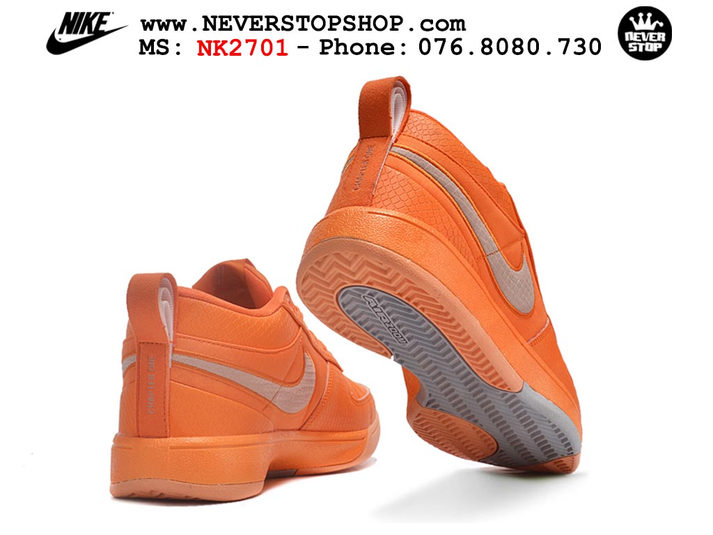 Giày bóng rổ cổ thấp Nike Book 1 Cam Xám nam nữ chuyên outdoor replica 1:1 like auth real chính hãng giá rẻ tốt nhất tại NeverStopShop.com HCM