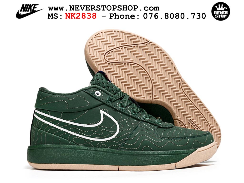 Giày bóng rổ cổ thấp Nike Book 1 Xanh Lá Be nam nữ chuyên outdoor replica 1:1 like auth real chính hãng giá rẻ tốt nhất tại NeverStopShop.com HCM