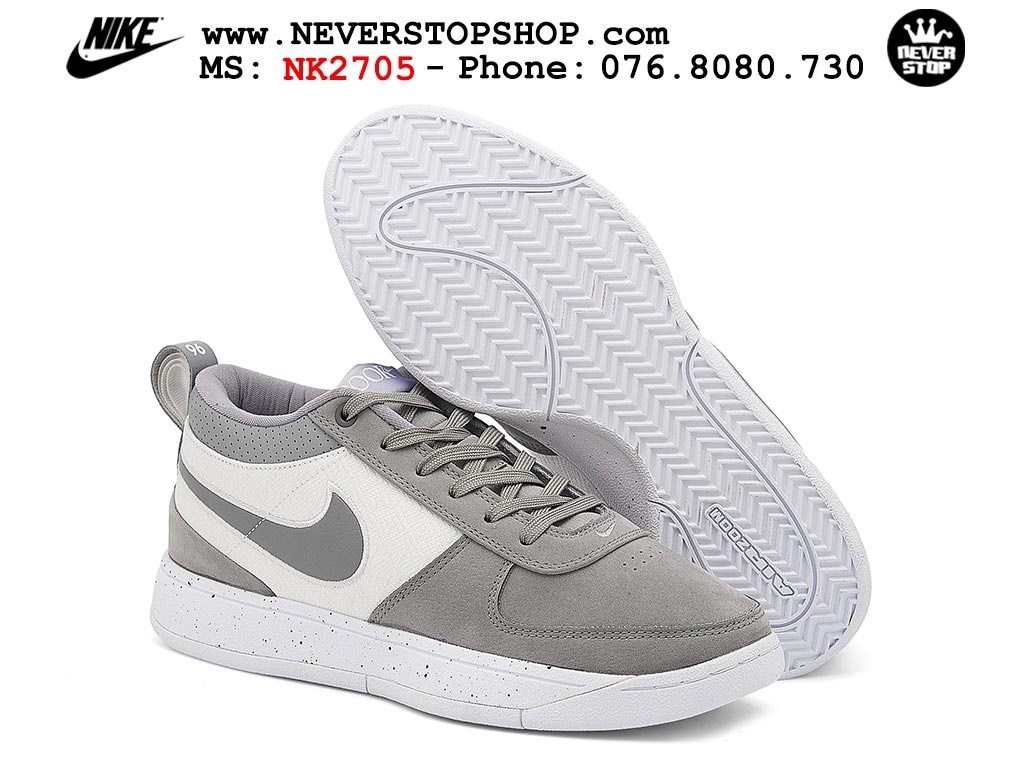 Giày bóng rổ cổ thấp Nike Book 1 Xám Trắng nam nữ chuyên outdoor replica 1:1 like auth real chính hãng giá rẻ tốt nhất tại NeverStopShop.com HCM