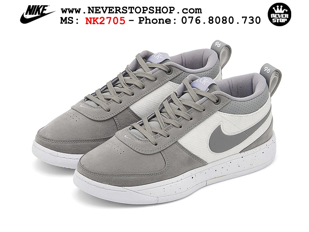 Giày bóng rổ cổ thấp Nike Book 1 Xám Trắng nam nữ chuyên outdoor replica 1:1 like auth real chính hãng giá rẻ tốt nhất tại NeverStopShop.com HCM