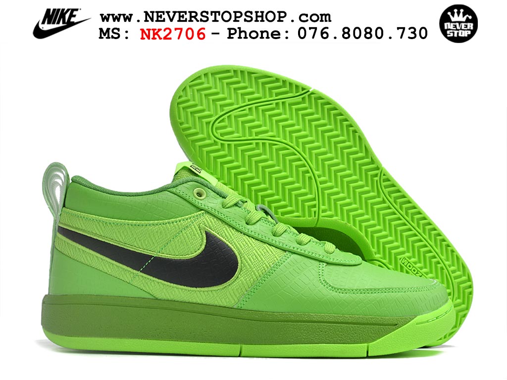 Giày bóng rổ cổ thấp Nike Book 1 Xanh Lá Đen nam nữ chuyên outdoor replica 1:1 like auth real chính hãng giá rẻ tốt nhất tại NeverStopShop.com HCM