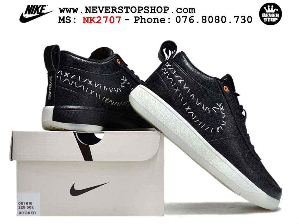 Giày bóng rổ cổ thấp Nike Book 1 Đen Trắng nam nữ chuyên outdoor replica 1:1 like auth real chính hãng giá rẻ tốt nhất tại NeverStopShop.com HCM