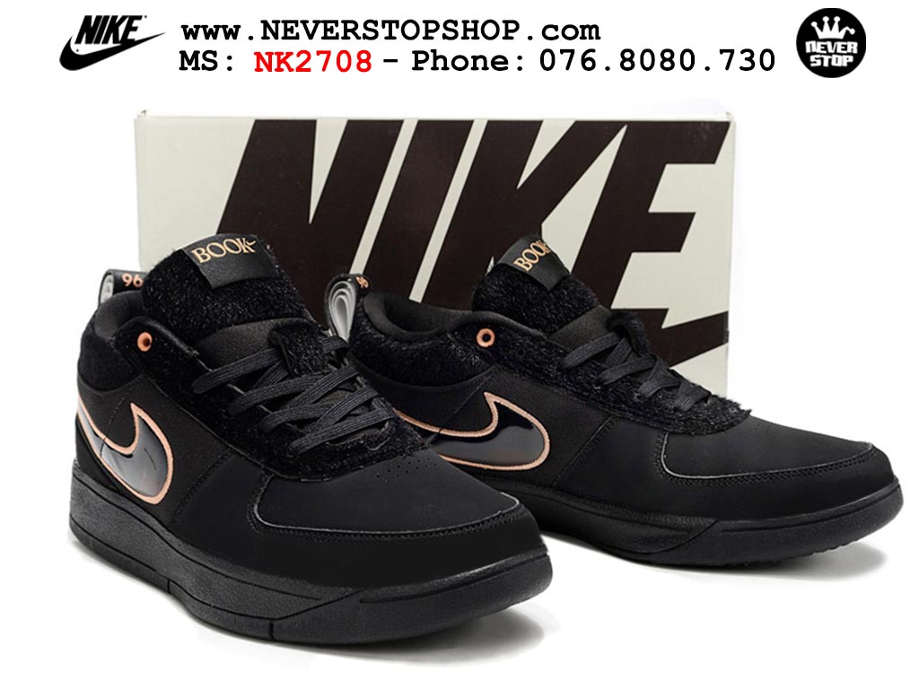 Giày bóng rổ cổ thấp Nike Book 1 Đen Hồng nam nữ chuyên outdoor replica 1:1 like auth real chính hãng giá rẻ tốt nhất tại NeverStopShop.com HCM