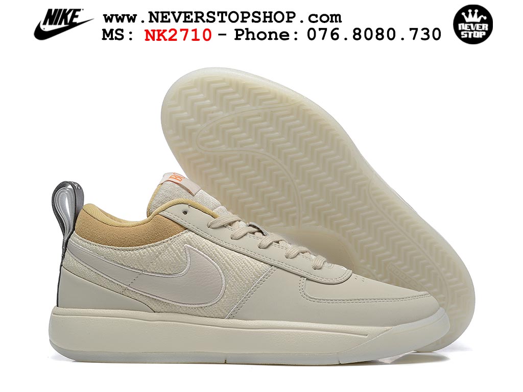 Giày bóng rổ cổ thấp Nike Book 1 Nâu Be nam nữ chuyên outdoor replica 1:1 like auth real chính hãng giá rẻ tốt nhất tại NeverStopShop.com HCM