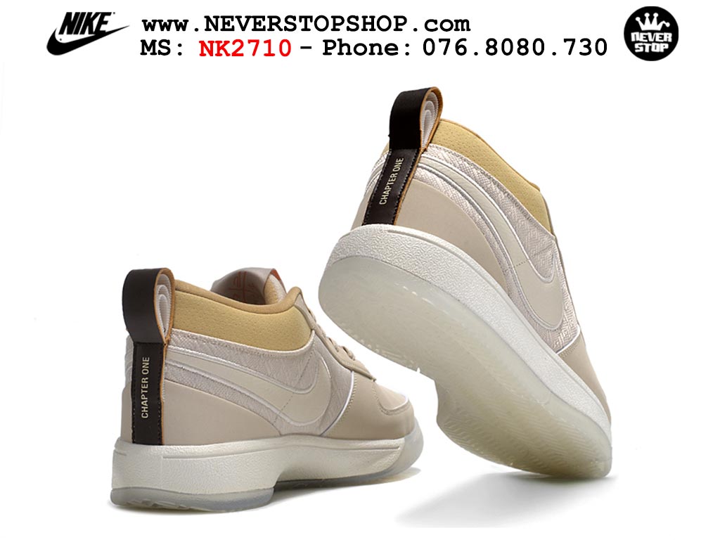 Giày bóng rổ cổ thấp Nike Book 1 Nâu Be nam nữ chuyên outdoor replica 1:1 like auth real chính hãng giá rẻ tốt nhất tại NeverStopShop.com HCM