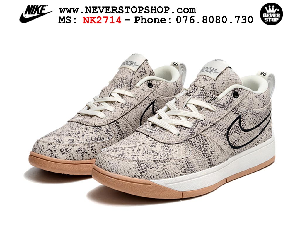 Giày bóng rổ cổ thấp Nike Book 1 Xám Trắng nam nữ chuyên outdoor replica 1:1 like auth real chính hãng giá rẻ tốt nhất tại NeverStopShop.com HCM